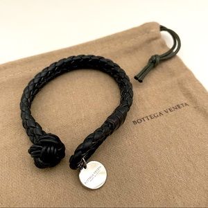 BOTTEGA VENETTA Vintage Intrecciato Nappa Leather Double Strand Woven Bracelet